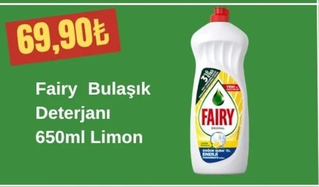 Fairy Bulaşık Deterjanı 650Ml Limon