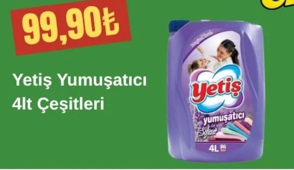 Yetiş Yumuşatıcı 4Lt Çeşitleri