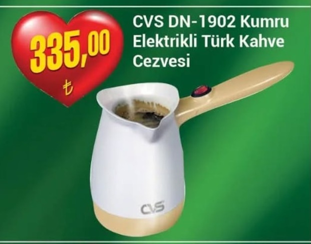 Cvs Dn-1902 Kumru Elektrikli Türk Kahve Cezvesi
