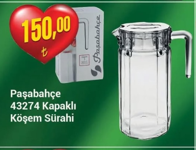 Pasabahce 43274 Kapakli Kosem Surahi