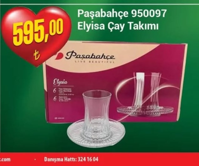 Pasabahce 950097 Elyisa Cay Takimi
