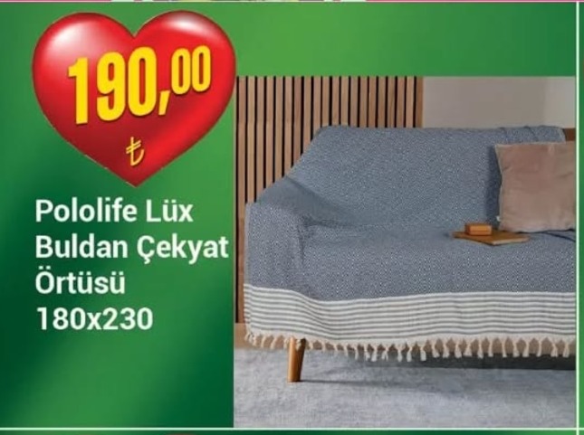 Pololife Lüx Buldan Çekyat Örtüsü