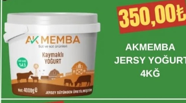 Akmbe Jerse Yoğurt 4Kg