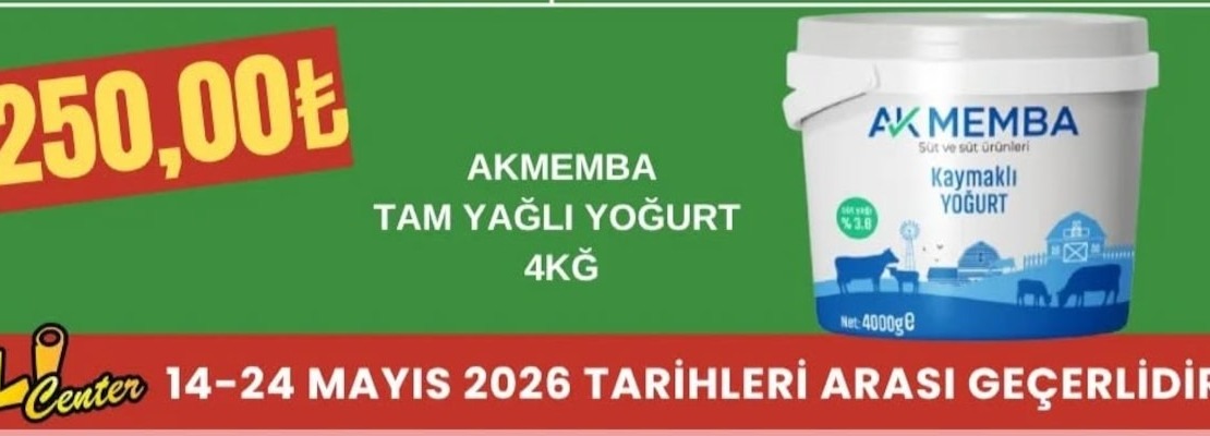 Akmemba Tam Yağli Yoğurt 4Kğ