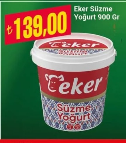Eker Süzme Yoğurt 900 Gr
