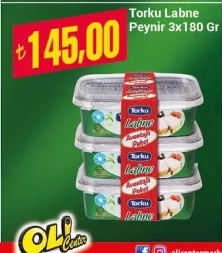 Torku Labne Peynir 3X180 Gr