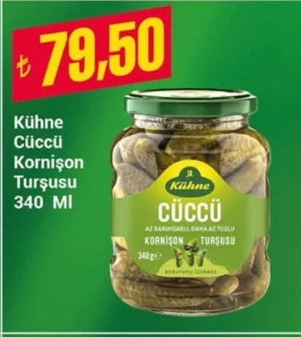 Kuhne Cücü Kornişon Turşusu 340 Ml