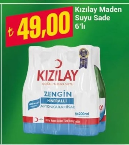 Kızılay Maden Suyu Sade 6'Lı