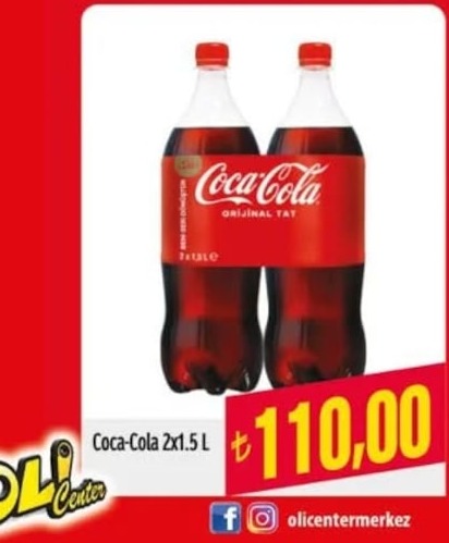 Coca-Cola Orijinal Tat 2X1.5 L