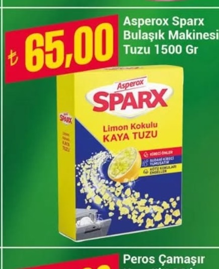 Asperox Sparx Bulasik Makinesi Tuzu 1500 Gr