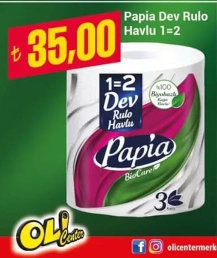 Papia Dev Rulo Havlu 1=2
