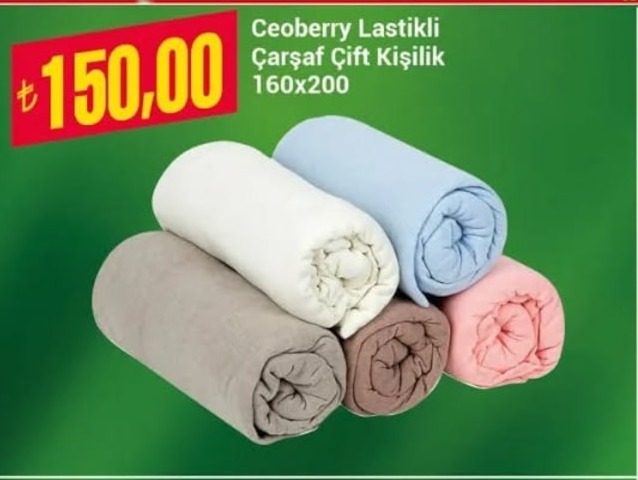 Ceoberry Lastikli Çarşaf Çift Kişilik 160X200
