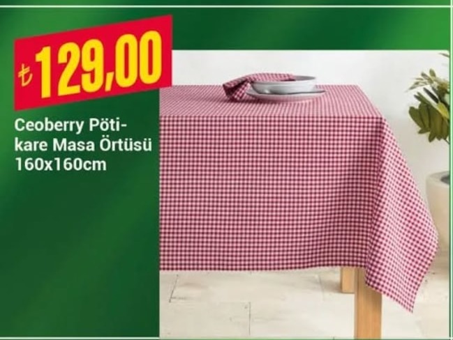 Ceoberry Pötikare Masa Örtüsü 160X160Cm