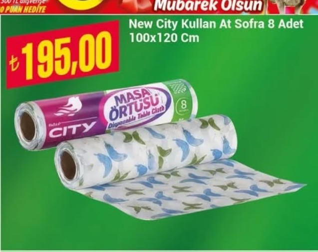 New City Kullan At Sofra 8 Adet 100X120 Cm