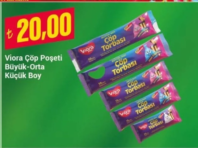 Viora Çöp Poşeti Büyük-Orta Küçük Boy