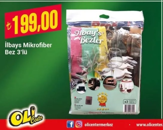İlbays Mikrofiber Bez 3'Lü