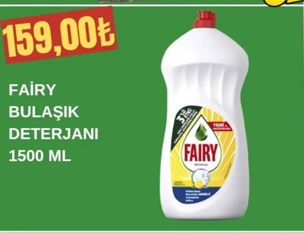 Fairy Bulaşik Deterjani 1500 Ml