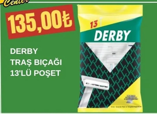Derby Tıraş Bıçağı 13'Lü Poşet