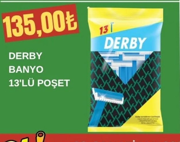 Derby Banyo 13'Lü Poşet