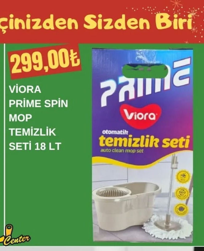 Viora Prime Spin Mop Temizlik Seti 18 Lt