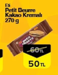 Eti Petit Beurre Kakao Kremalı 270 G