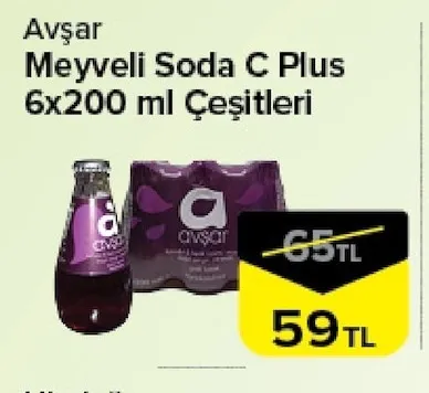 Avşar Meyveli Soda C Plus 6X200 Ml Çeşitleri