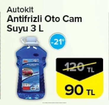 Autokit Antifrizli Oto Cam Suyu 3 L