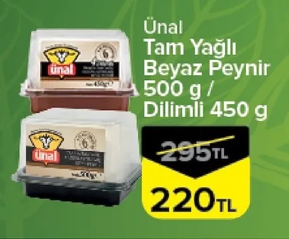Ünal Tam Yağlı Beyaz Peynir 500 G / Dilimli 450 G