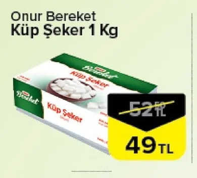 Onur Bereket Küp Şeker 1 Kg