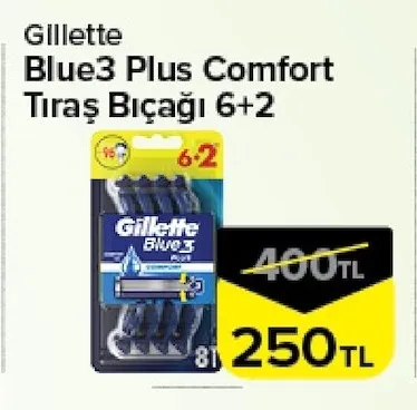 Gillette Blue3 Plus Comfort Tıraş Bıçağı 6+2