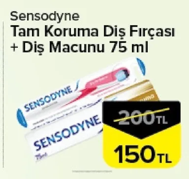 Sensodyne Tam Koruma Diş Fırçası + Diş Macunu 75 Ml