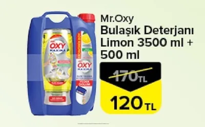 Mr.Oxy Bulaşık Deterjanı Limon 3500 Ml + 500 Ml
