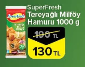 Superfresh Tereyağlı Milföy Hamuru 1000 G