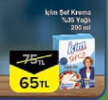 Içim Saf Krema %35 Yağlı 200 Ml