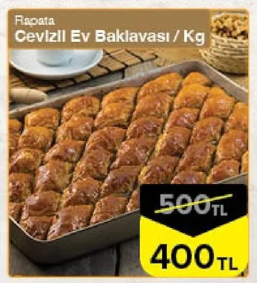 Rapata Cevizli Ev Baklavasi / Kg