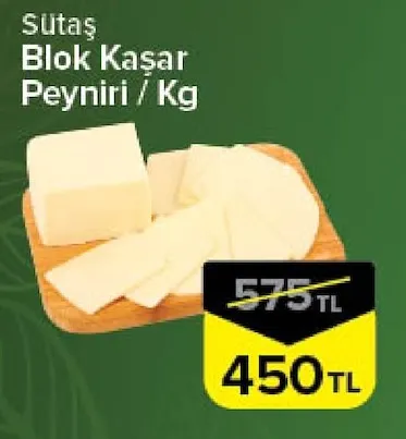 Sütaş Blok Kaşar Peyniri / Kg