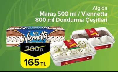 Algida Maraş 500 Ml / Viennetta 800 Ml Dondurma Çeşitleri