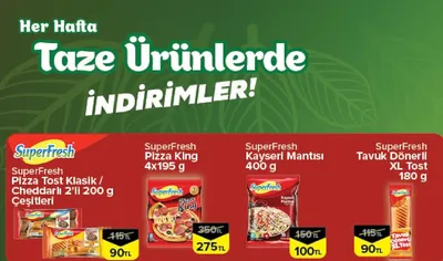 Superfresh Pizza Tost Klasik/Cheddarlı 2'Li 200 G Çeşitleri