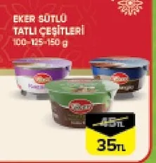 Eker Sütlü Tatlı Çeşitleri 100-125-150 G