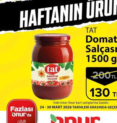 Tat Domates Salçası 1500 G