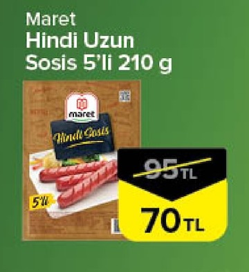 Maret Hindi Uzun Sosis 5'Li 210 G