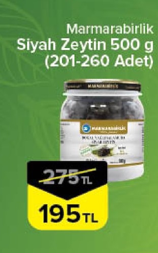 Marmarabirlik Siyah Zeytin 500 G