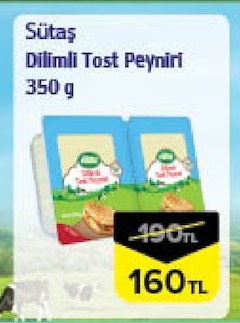 Sütaş Dilimli Tost Peyniri 350 G