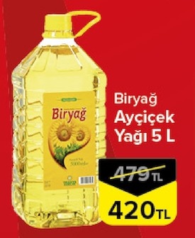 Biryağ Ayçiçek Yağı 5 L