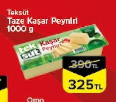 Teksüt Taze Kaşar Peyniri 1000 G