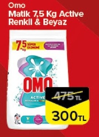 Omo Matik 7,5 Kg Active Renkli & Beyaz