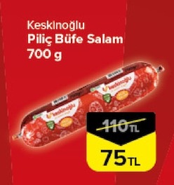 Keskinoğlu Piliç Büfe Salam 700 G