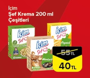 İçim Şef Krema 200 Ml Çeşitleri