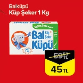 Balkübü Küp Şeker 1 Kg