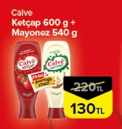 Calve Ketçap 600 G + Mayonez 540 G